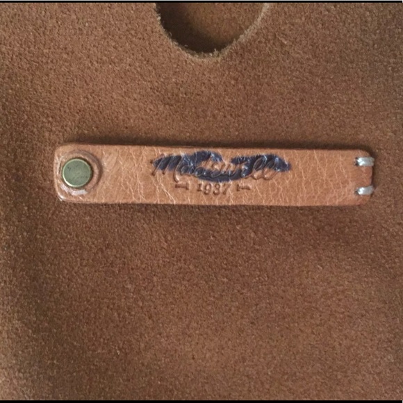 madewell rivet & thread bucket tote bag in cognac - Picture 6 of 14